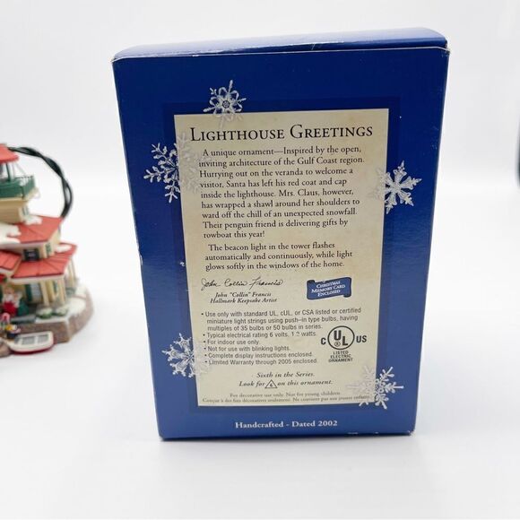 Hallmark Keepsake Lighthouse Greetings vintage ornament 2002 - Picture 5 of 7